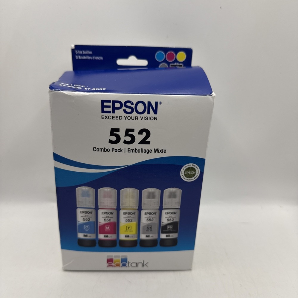 EPSON 552 EcoTank Ink Ultra-high Capacity Bottle Five Color Pack (T552920-S)